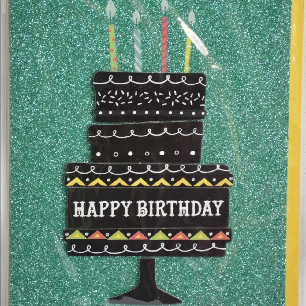 NWT Burgoyne Handcrafted Birthday 3D Card Cake 5X7